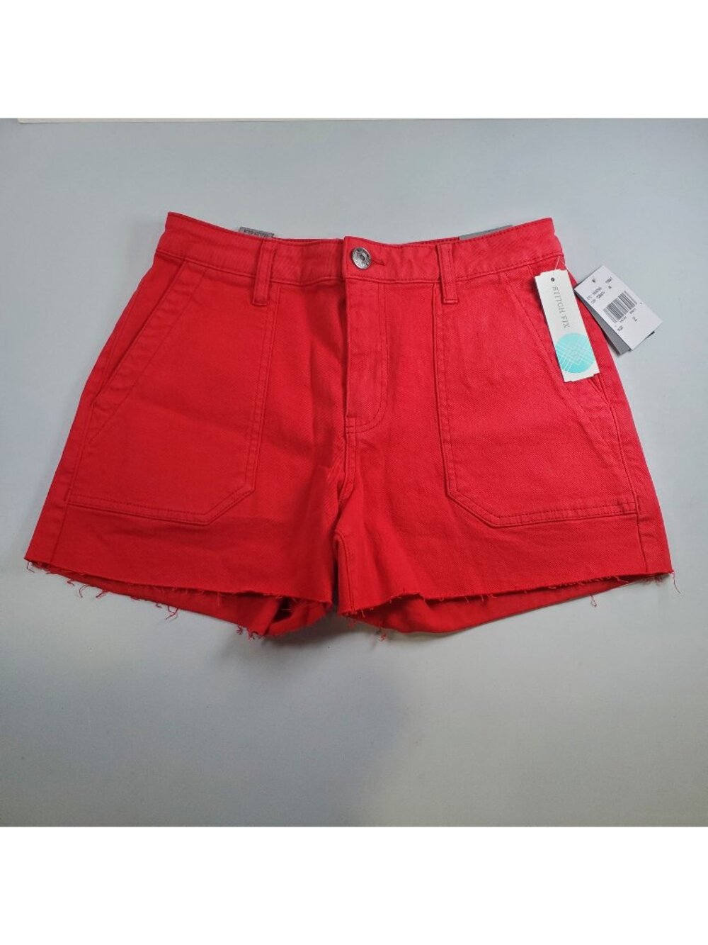 Kut From The Kloth Jane Short Women Size 2 NWT Denim High Waisted Tomato Red